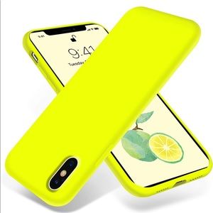 OTOFLY Liquid Silicone Case iPhone XS/X Fluorescent Yellow